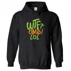 WTF? OMG LOL Classic Funny Unisex Kids and Adults Pullover Hoodie